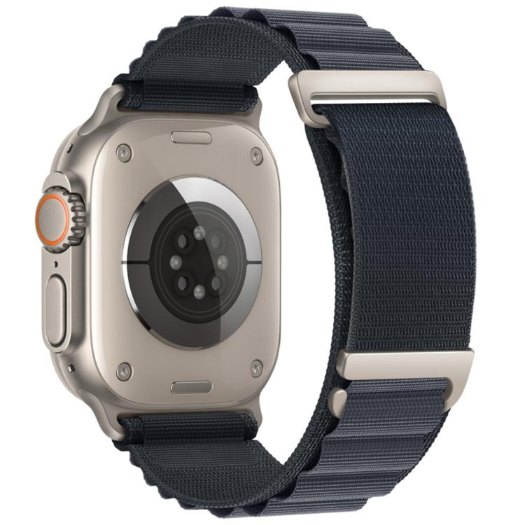 For Apple Watch 46mm / 49mm / 45mm / 44mm C Buckle Two-Section High Mountain Loop Nylon Watch Band