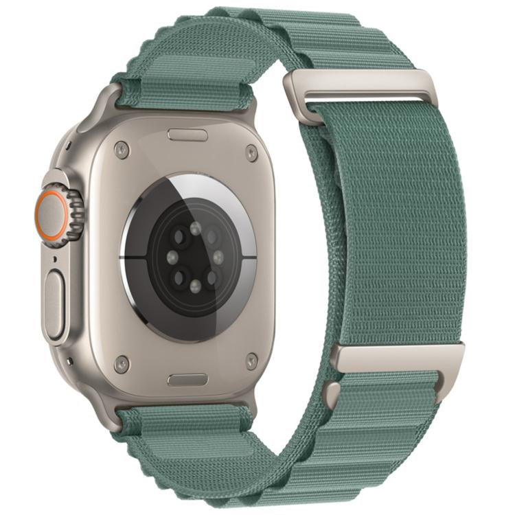 For Apple Watch 46mm / 49mm / 45mm / 44mm C Buckle Two-Section High Mountain Loop Nylon Watch Band