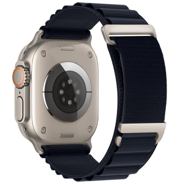 For Apple Watch 46mm / 49mm / 45mm / 44mm C Buckle Two-Section High Mountain Loop Nylon Watch Band