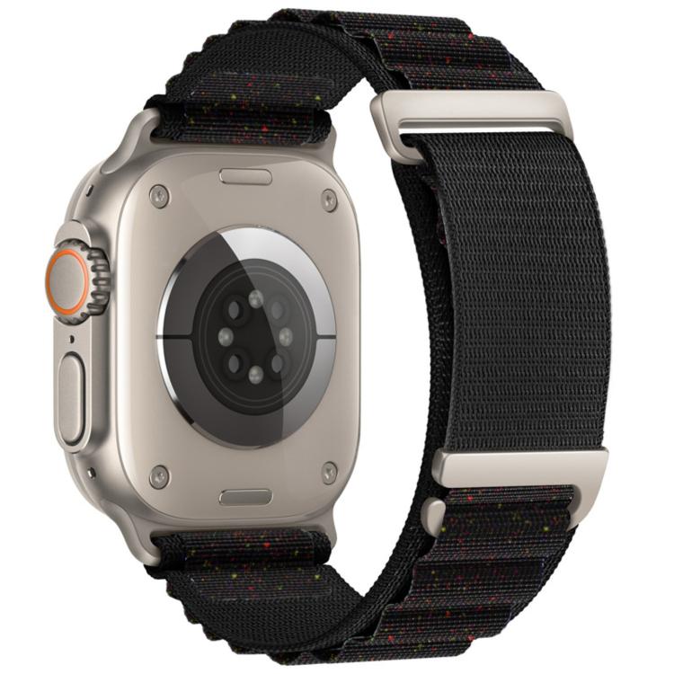 For Apple Watch 46mm / 49mm / 45mm / 44mm C Buckle Two-Section High Mountain Loop Nylon Watch Band