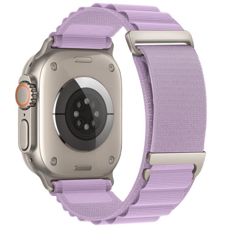 For Apple Watch 46mm / 49mm / 45mm / 44mm C Buckle Two-Section High Mountain Loop Nylon Watch Band