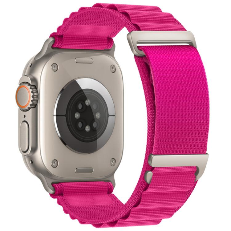 For Apple Watch 46mm / 49mm / 45mm / 44mm C Buckle Two-Section High Mountain Loop Nylon Watch Band