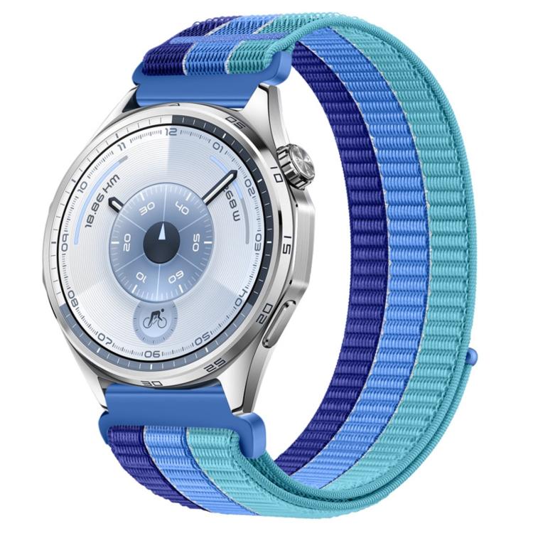 22mm Triple-Loop Nylon Woven Hook and Loop Fastener Watch Band