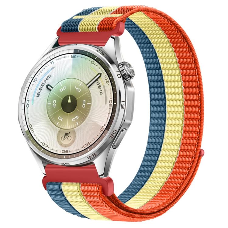 22mm Triple-Loop Nylon Woven Hook and Loop Fastener Watch Band