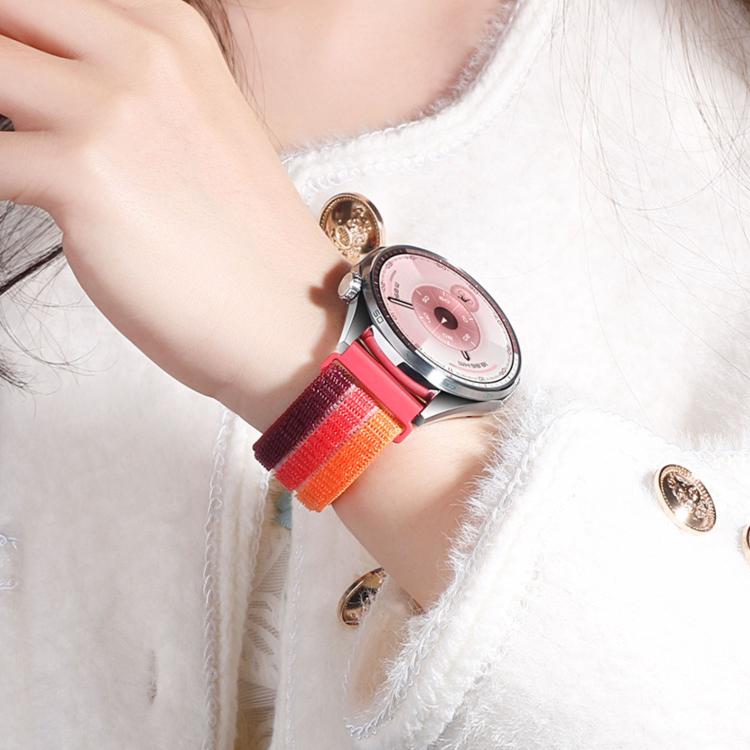 22mm Triple-Loop Nylon Woven Hook and Loop Fastener Watch Band