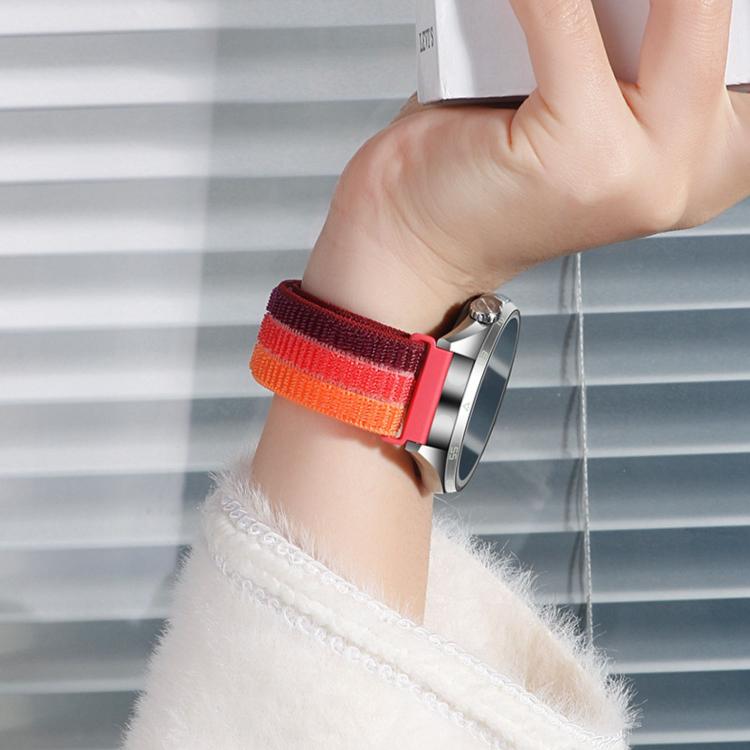 22mm Triple-Loop Nylon Woven Hook and Loop Fastener Watch Band