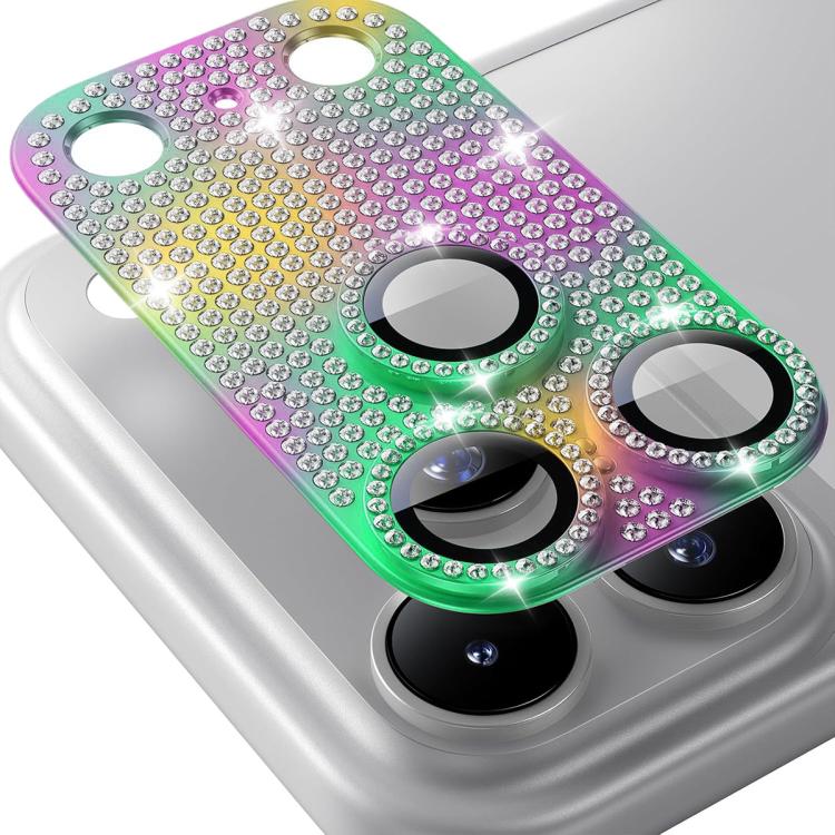 For iPhone 17 Pro Max ENKAY Hat-Prince Blink Diamond Camera Lens Aluminium Alloy Tempered Glass Film
