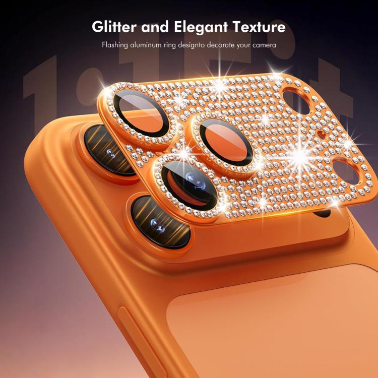 For iPhone 17 Pro Max ENKAY Hat-Prince Blink Diamond Camera Lens Aluminium Alloy Tempered Glass Film