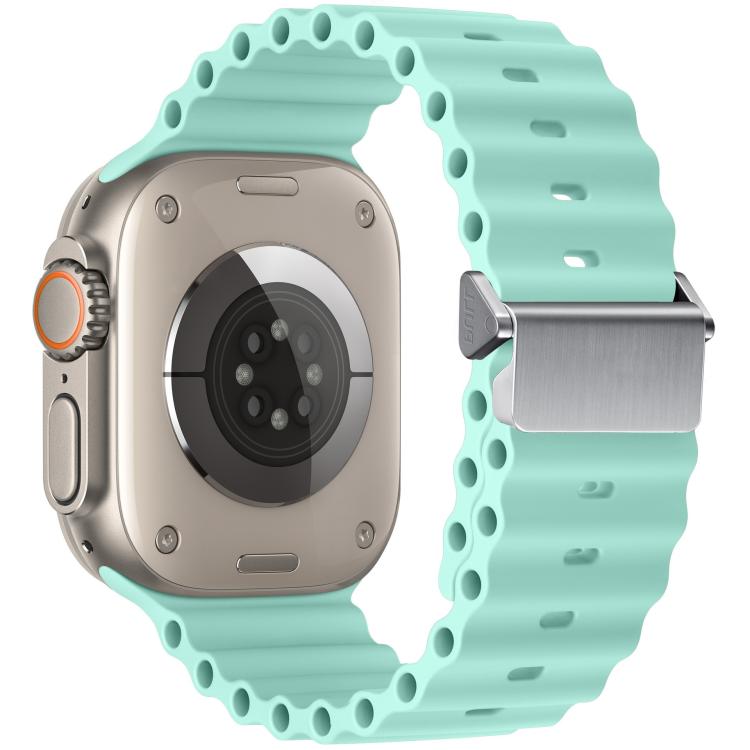 For Apple Watch 46mm / 49mm / 45mm / 44mm Refurbished Magnetic Buckle Ocean Silicone Watch Band