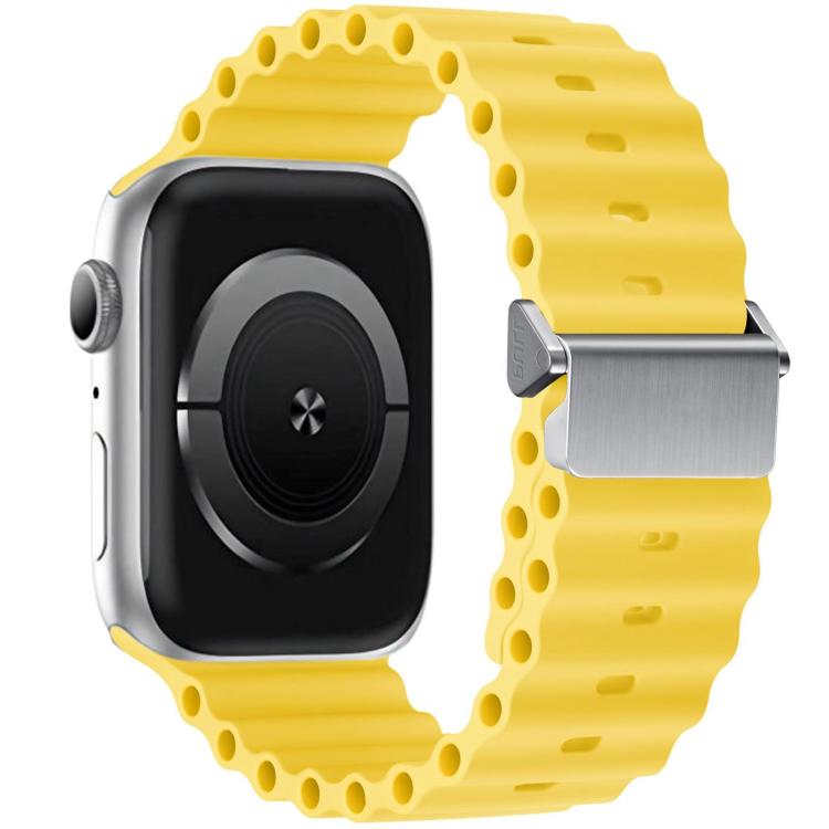 For Apple Watch 42mm / 41mm / 40mm / 38mm Refurbished Magnetic Buckle Ocean Silicone Watch Band