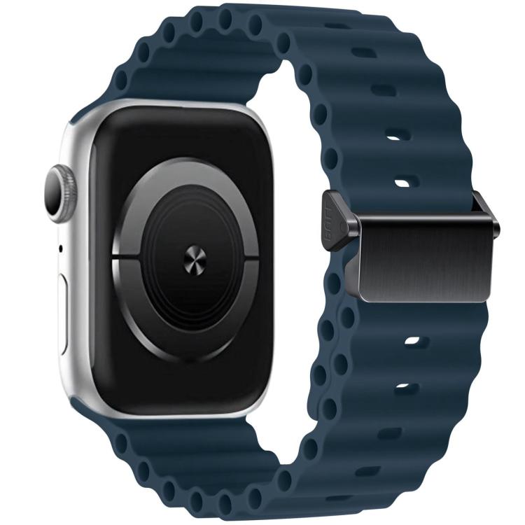 For Apple Watch 42mm / 41mm / 40mm / 38mm Refurbished Magnetic Buckle Ocean Silicone Watch Band