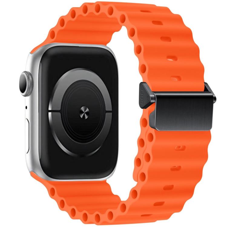 For Apple Watch 42mm / 41mm / 40mm / 38mm Refurbished Magnetic Buckle Ocean Silicone Watch Band
