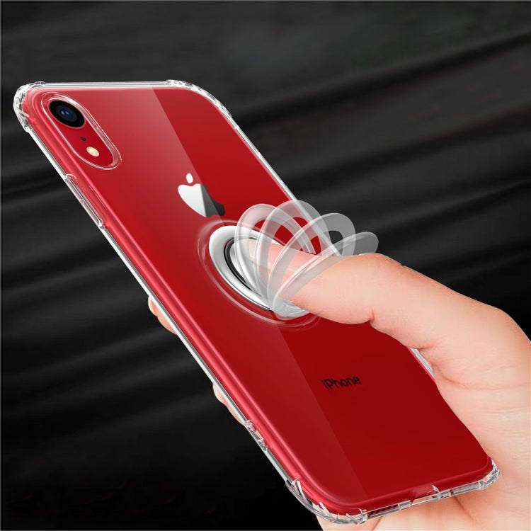 For iPhone XR Ultra-thin TPU Protective Case  with 360 Degree Rotation Holder