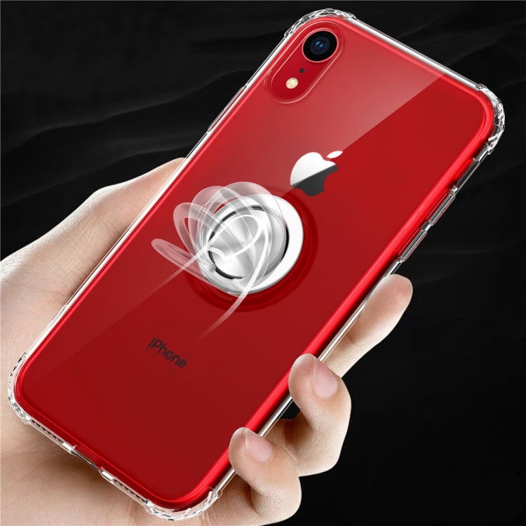 For iPhone XR Ultra-thin TPU Protective Case  with 360 Degree Rotation Holder