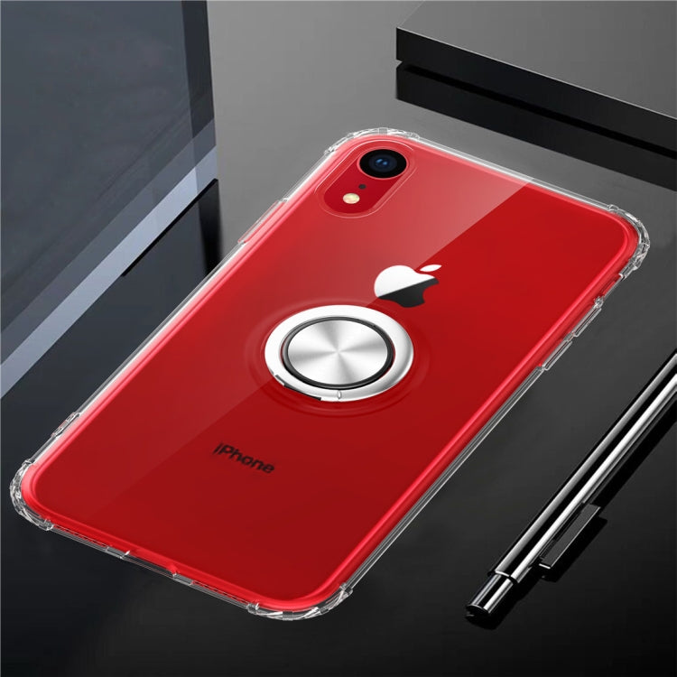 For iPhone XR Ultra-thin TPU Protective Case  with 360 Degree Rotation Holder
