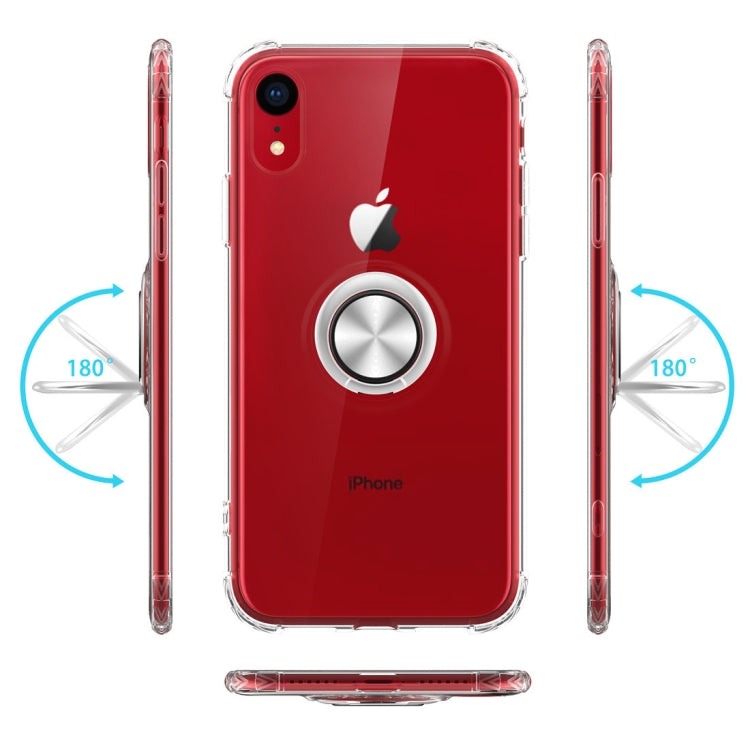 For iPhone XR Ultra-thin TPU Protective Case  with 360 Degree Rotation Holder