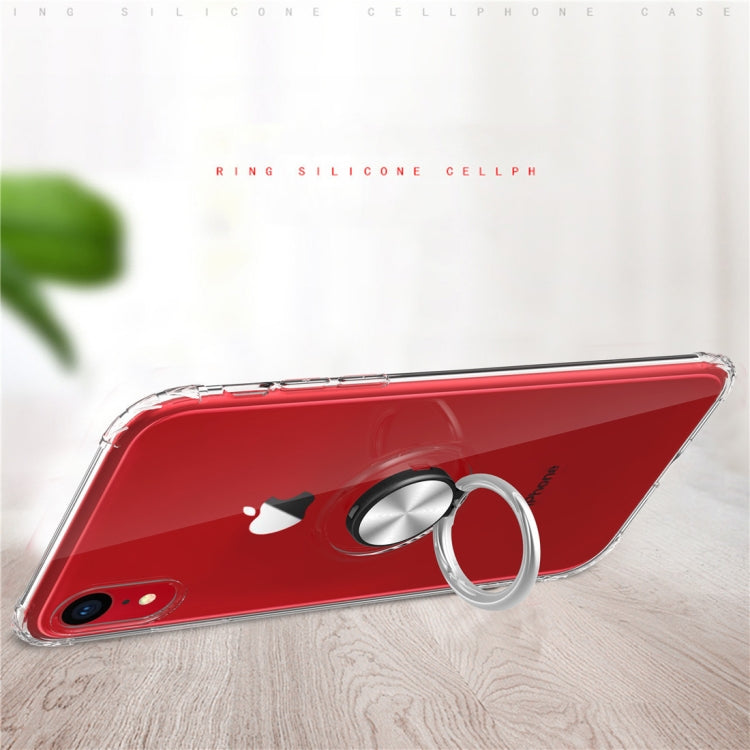 For iPhone XR Ultra-thin TPU Protective Case  with 360 Degree Rotation Holder
