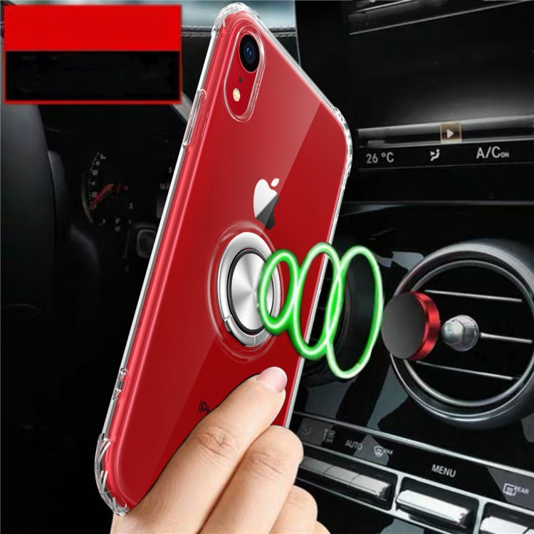 For iPhone XR Ultra-thin TPU Protective Case  with 360 Degree Rotation Holder