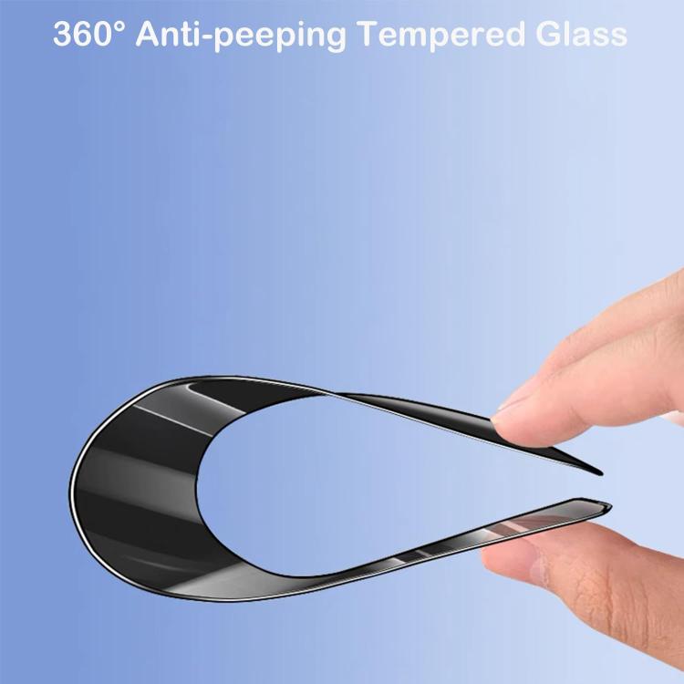 For Samsung Galaxy Z Fold4 10pcs 360-Degree Privacy Silk-Screen Print Large Curved Edge High-Aluminium Tempered Glass Film