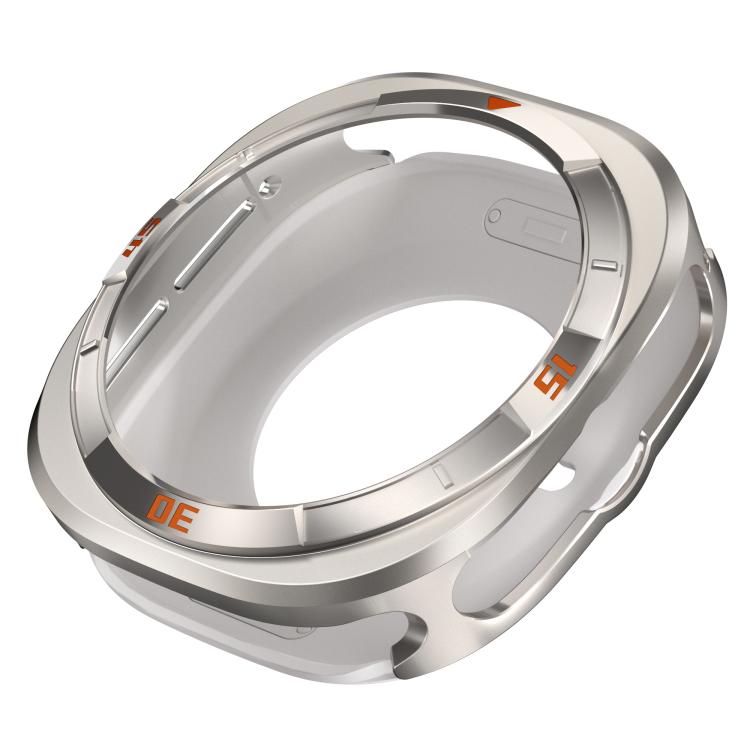 For Samsung Galaxy Watch Ultra 47mm Time Pattern Metal Aluminium Alloy PC Watch Protective Cover