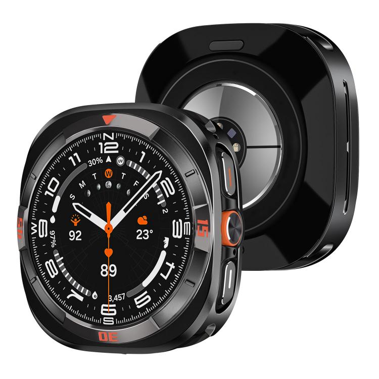 For Samsung Galaxy Watch Ultra 47mm Time Pattern Metal Aluminium Alloy PC Watch Protective Cover