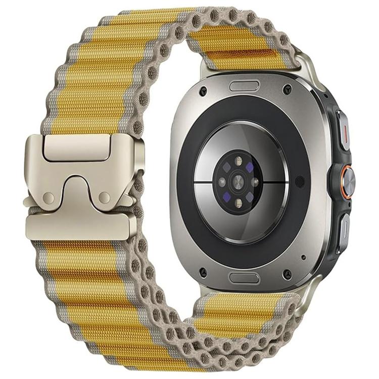 For Samsung Galaxy Watch Ultra 47mm / Ultra 2025 Parachute Buckle Off Road Wide Ribbed Nylon Watch Band