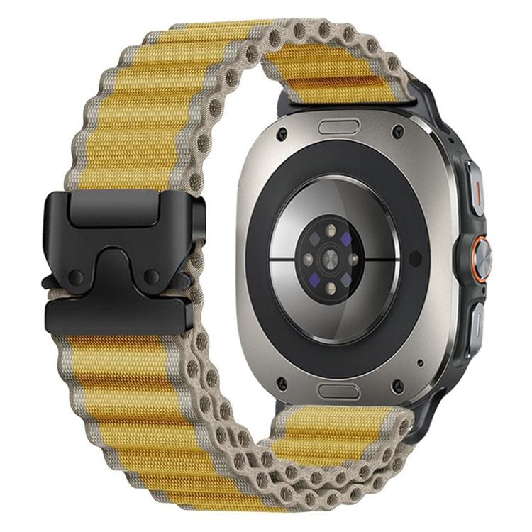 For Samsung Galaxy Watch Ultra 47mm / Ultra 2025 Parachute Buckle Off Road Wide Ribbed Nylon Watch Band