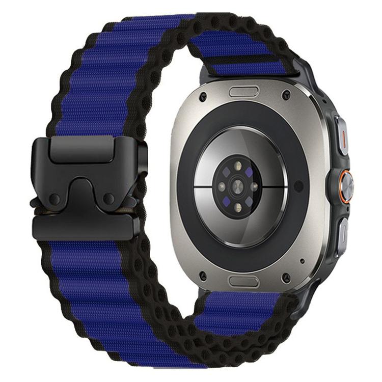 For Samsung Galaxy Watch Ultra 47mm / Ultra 2025 Parachute Buckle Off Road Wide Ribbed Nylon Watch Band