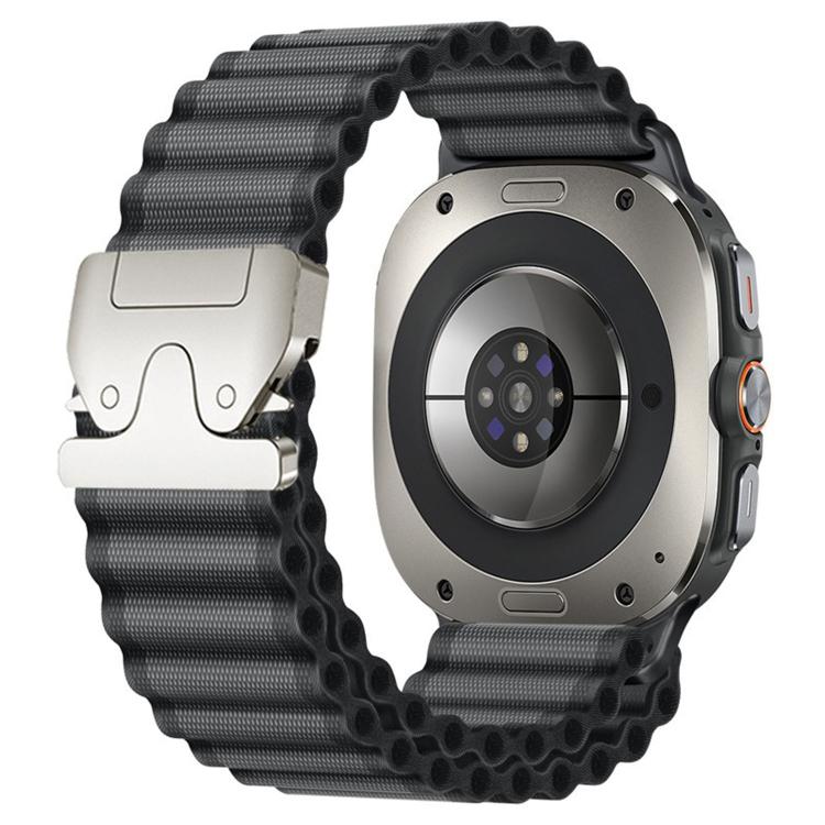 For Samsung Galaxy Watch Ultra 47mm / Ultra 2025 Parachute Buckle Off Road Wide Ribbed Nylon Watch Band