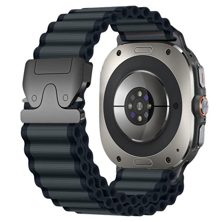 For Samsung Galaxy Watch Ultra 47mm / Ultra 2025 Parachute Buckle Off Road Wide Ribbed Nylon Watch Band