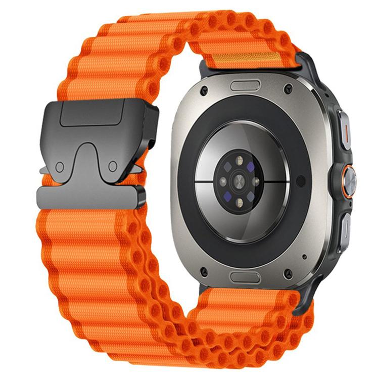 For Samsung Galaxy Watch Ultra 47mm / Ultra 2025 Parachute Buckle Off Road Wide Ribbed Nylon Watch Band