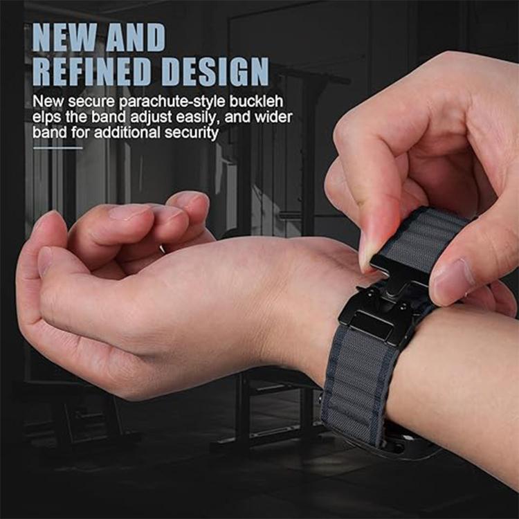 For Samsung Galaxy Watch Ultra 47mm / Ultra 2025 Parachute Buckle Off Road Wide Ribbed Nylon Watch Band