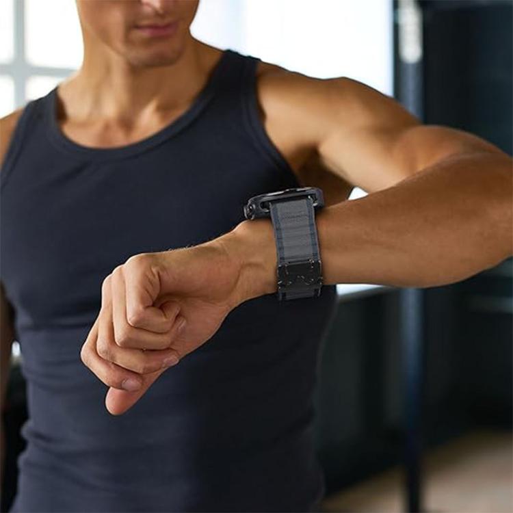 For Samsung Galaxy Watch Ultra 47mm / Ultra 2025 Parachute Buckle Off Road Wide Ribbed Nylon Watch Band