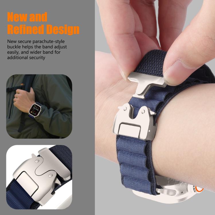 For Apple Watch 42mm / 41mm / 40mm / 38mm Parachute Buckle High Mountain Nylon Loop Watch Band
