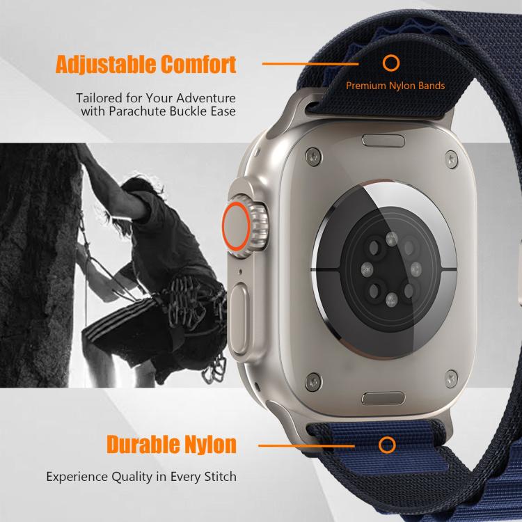 For Apple Watch 42mm / 41mm / 40mm / 38mm Parachute Buckle High Mountain Nylon Loop Watch Band