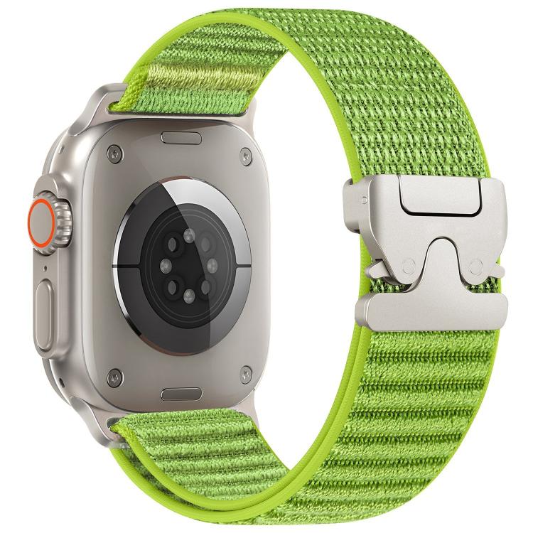 For Apple Watch 42mm / 41mm / 40mm / 38mm Parachute Buckle Mountain Pattern Woven Nylon Metal Tip Watch Band