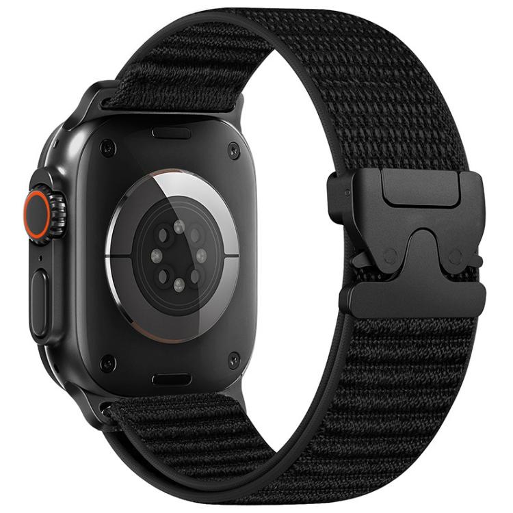 For Apple Watch 42mm / 41mm / 40mm / 38mm Parachute Buckle Mountain Pattern Woven Nylon Metal Tip Watch Band