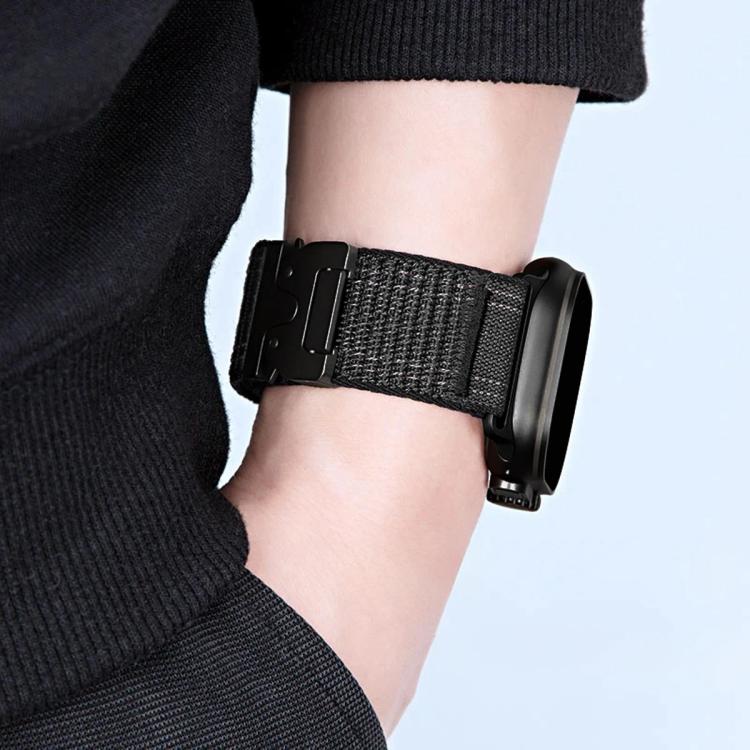 For Apple Watch 46mm / 49mm / 45mm / 44mm Parachute Buckle Mountain Pattern Woven Nylon Metal Tip Watch Band