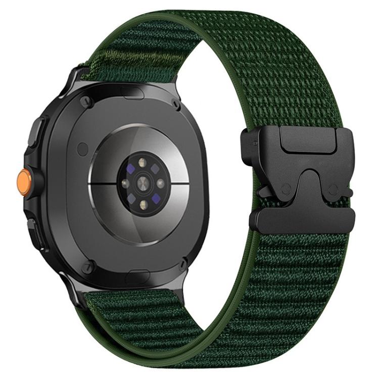 For Samsung Galaxy Watch8 / Watch8 Classic Parachute Buckle Mountain Pattern Woven Nylon Metal Tip Watch Band