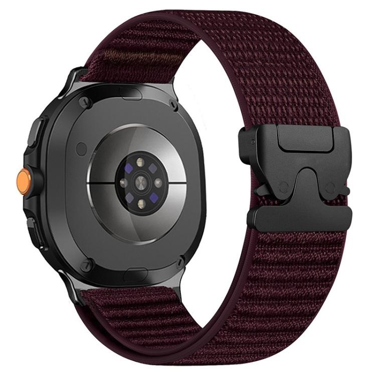 For Samsung Galaxy Watch8 / Watch8 Classic Parachute Buckle Mountain Pattern Woven Nylon Metal Tip Watch Band