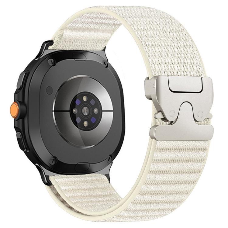 For Samsung Galaxy Watch8 / Watch8 Classic Parachute Buckle Mountain Pattern Woven Nylon Metal Tip Watch Band