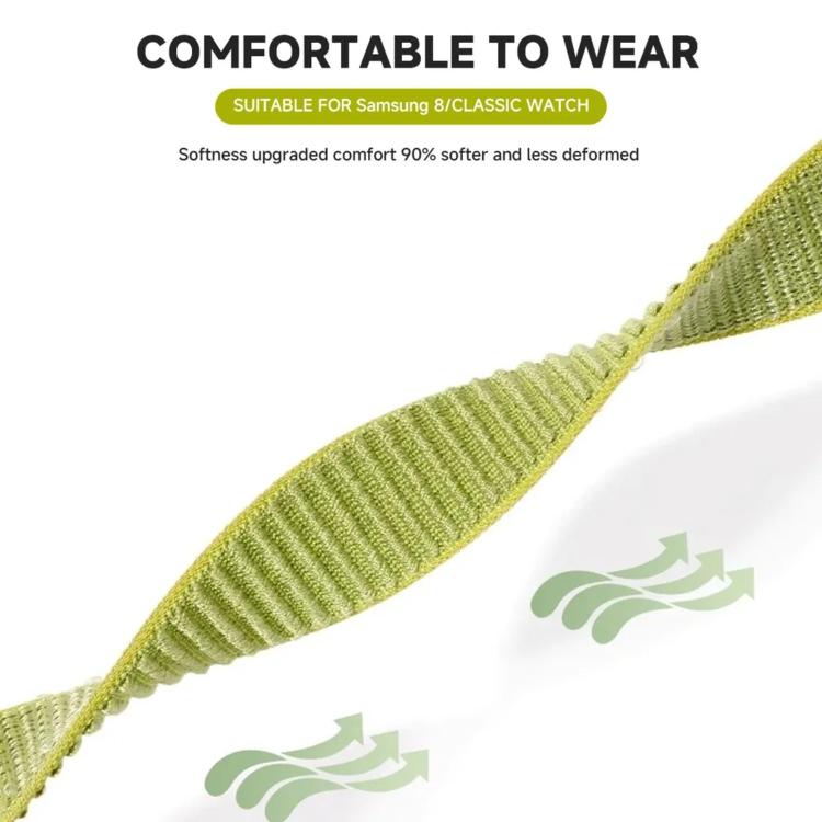 For Samsung Galaxy Watch8 / Watch8 Classic Parachute Buckle Mountain Pattern Woven Nylon Metal Tip Watch Band
