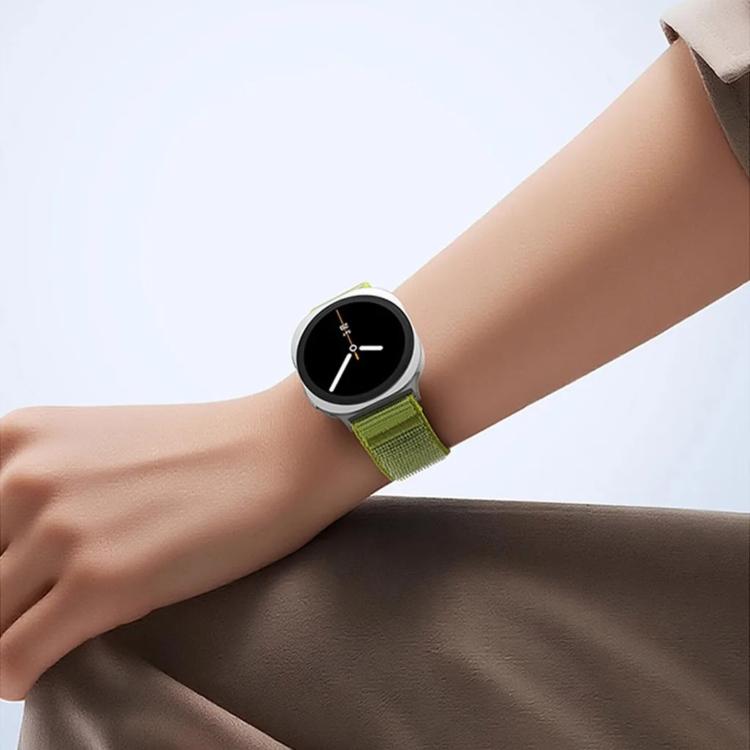 For Samsung Galaxy Watch8 / Watch8 Classic Parachute Buckle Mountain Pattern Woven Nylon Metal Tip Watch Band