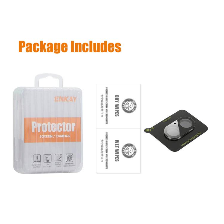 For iPhone 17 ENKAY Hat-Prince Black 9H Rear Camera Lens Tempered Glass Film