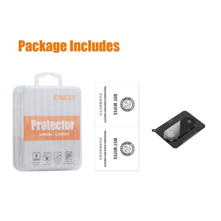 For iPhone Air ENKAY Hat-Prince Black 9H Rear Camera Lens Tempered Glass Film