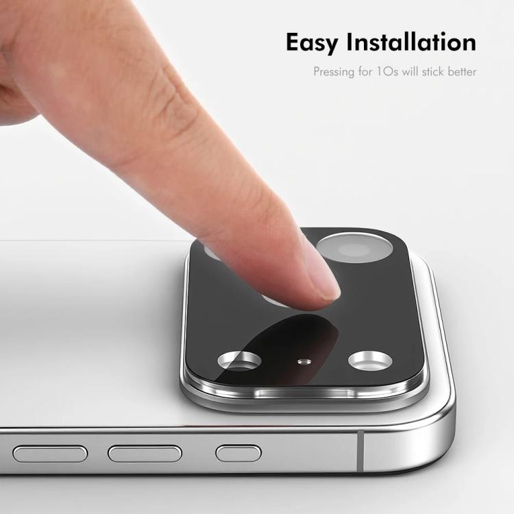 For iPhone 17 Pro Max 2pcs ENKAY Hat-Prince Black 9H Rear Camera Lens Tempered Glass Film