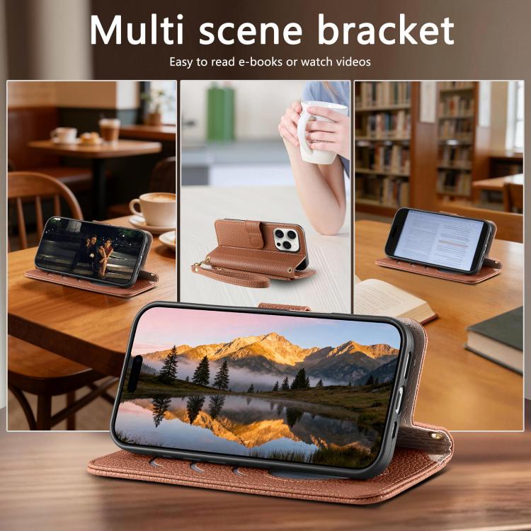 For iPhone 14 Pro Max Fantasy Love Heart Zipper Wallet Vegan Leather Phone Case with Strap