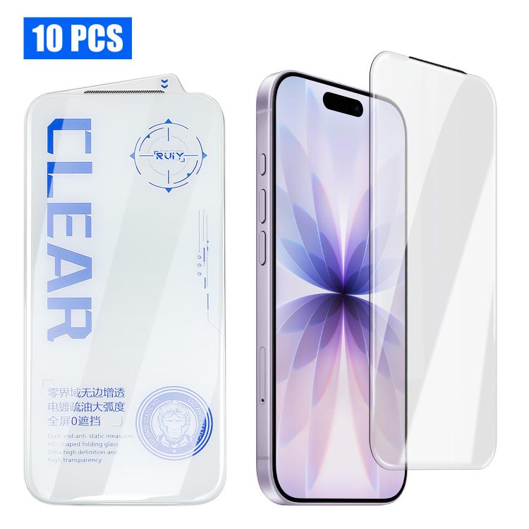 For iPhone 17 10pcs 3D Curved Edge Zero-Border Borderless HD Tempered Glass Film