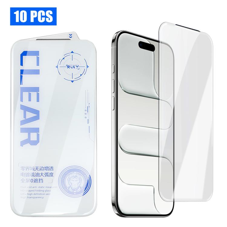 For iPhone Air 10pcs 3D Curved Edge Zero-Border Borderless HD Tempered Glass Film