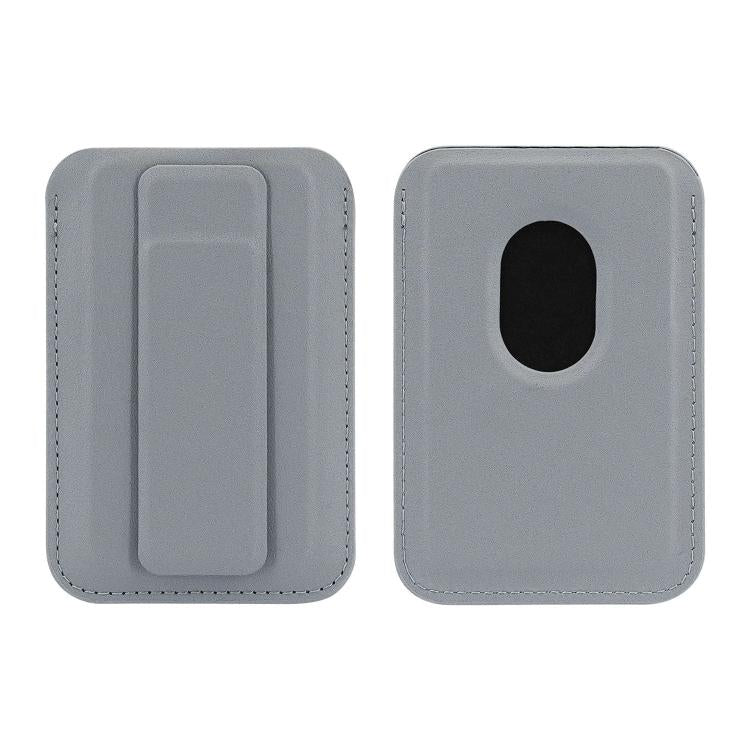 Ultra-Slim Magnetic Vegan Leather Card Bag with Stand